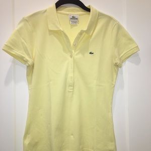 Lacoste polo light yellow size 38 (small)